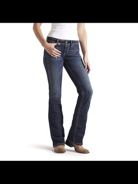 Ariat R.E.A.L. Rainstorm Whipstitch Mid Rise Bootcut Jeans 34R